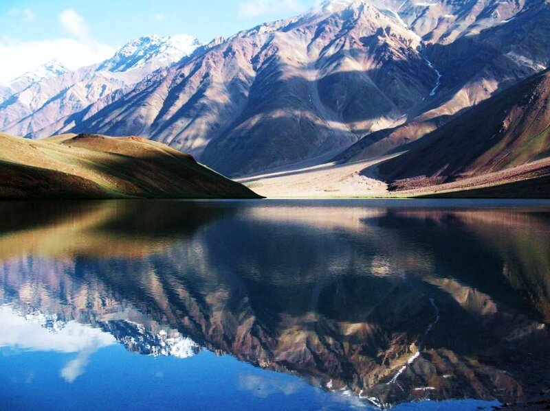 Mountain lake reflection
