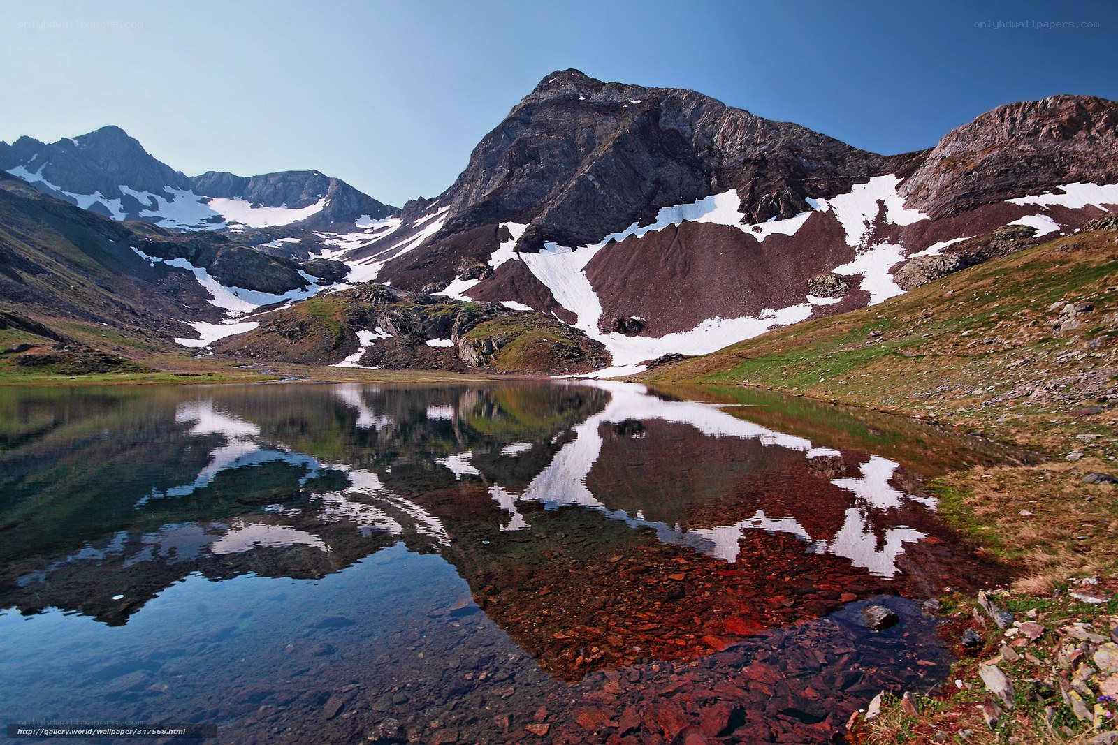 Mountain lake reflection