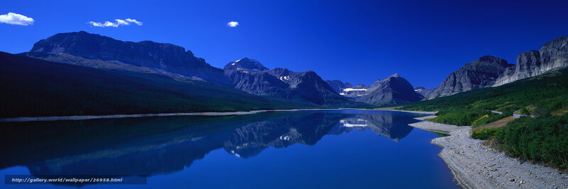 Mountain lake reflection