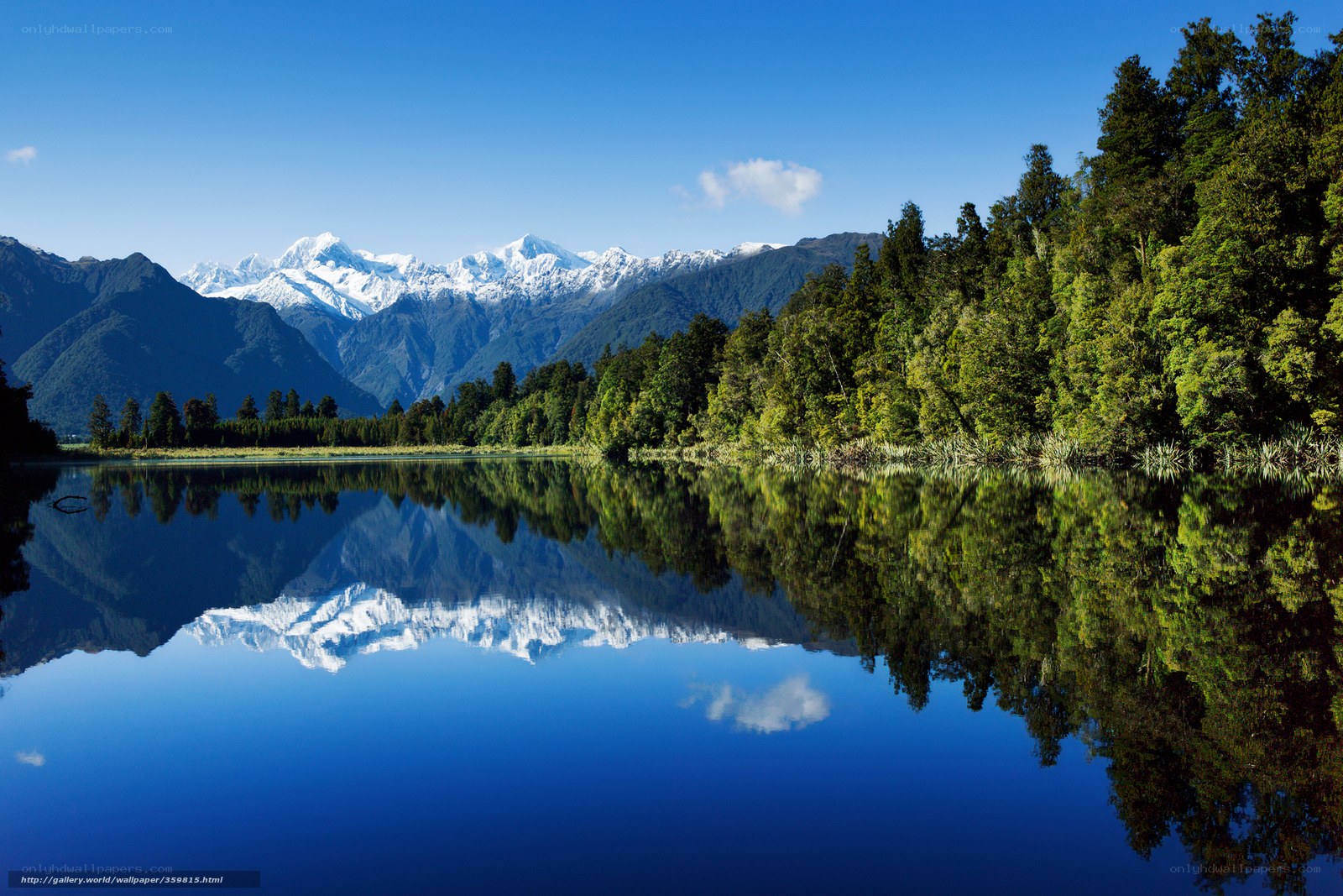 Mountain lake reflection