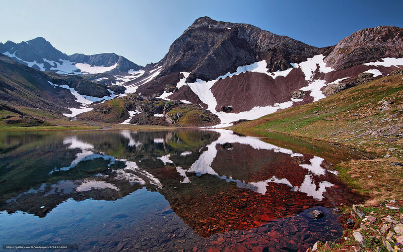 Mountain lake reflection