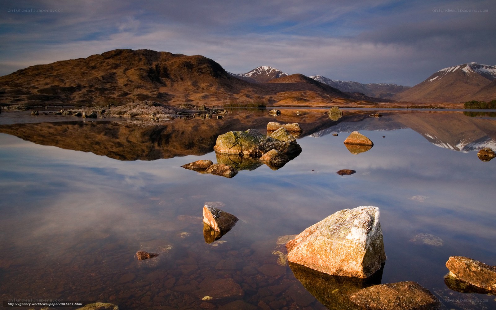 Mountain lake reflection