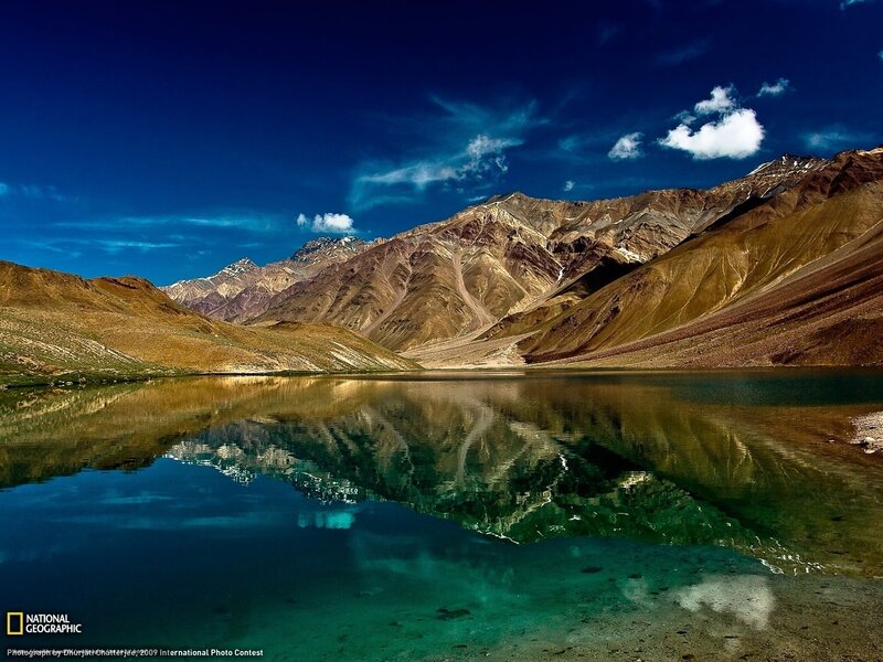 Mountain lake reflection