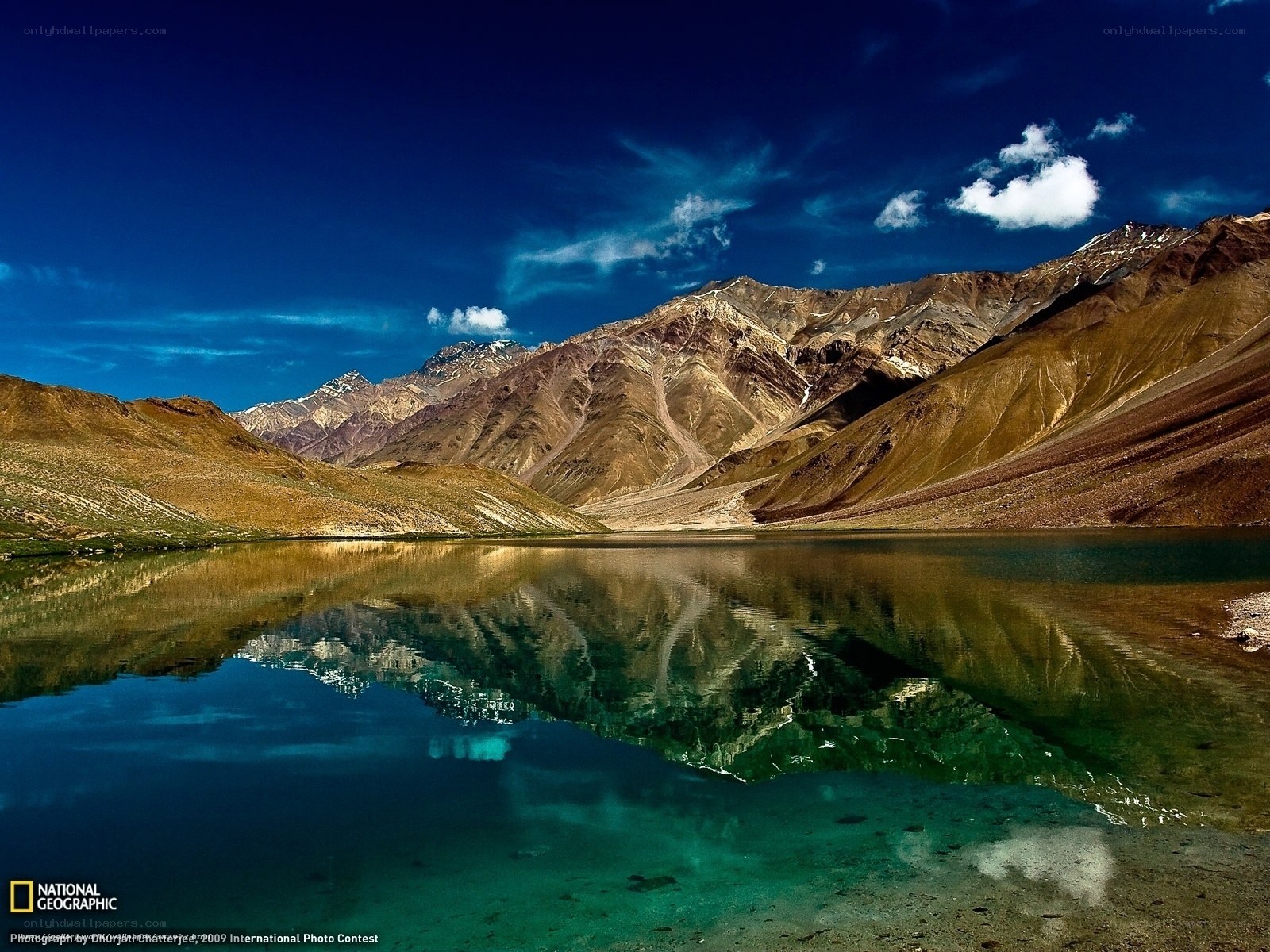 Mountain lake reflection