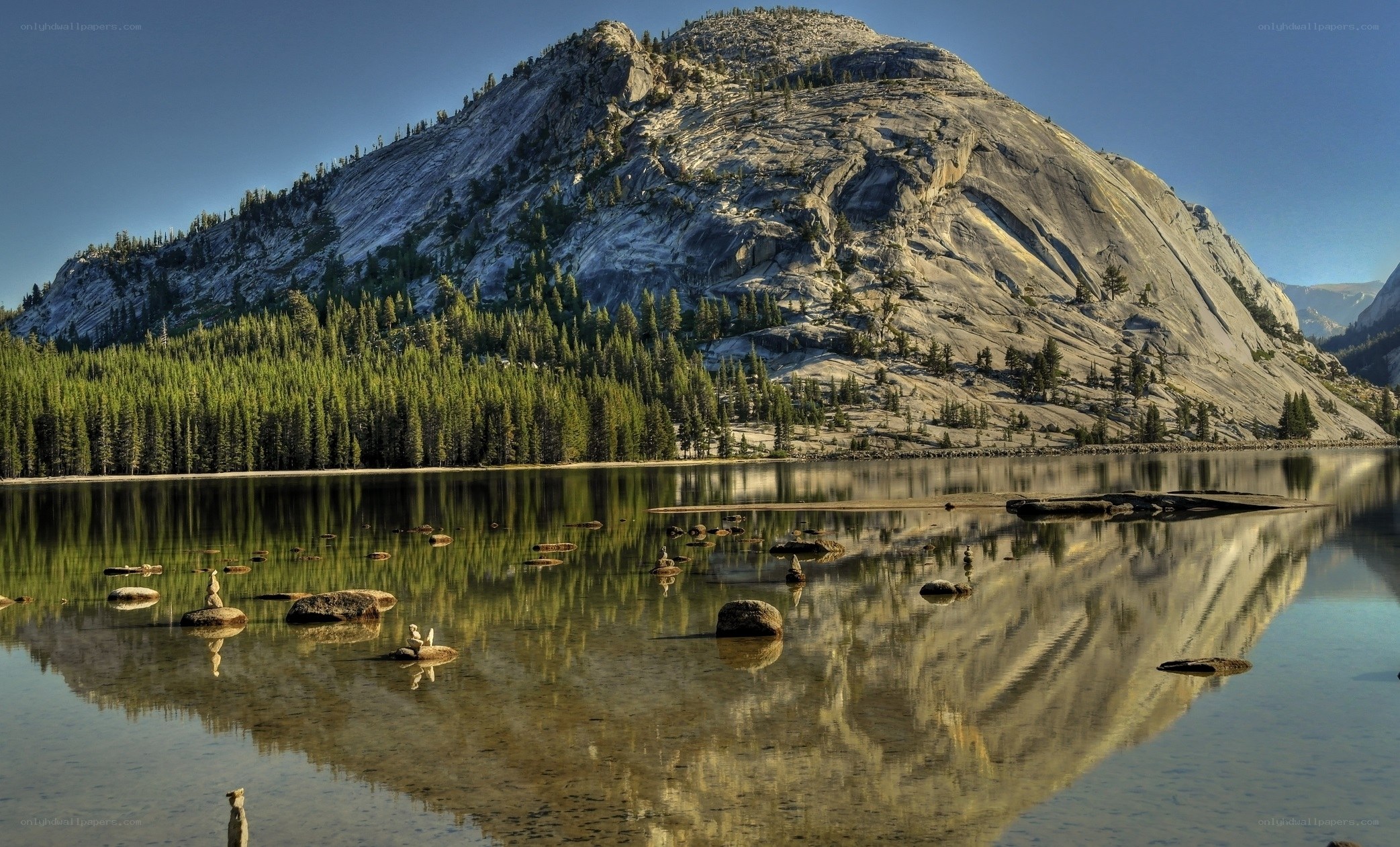 Mountain lake reflection