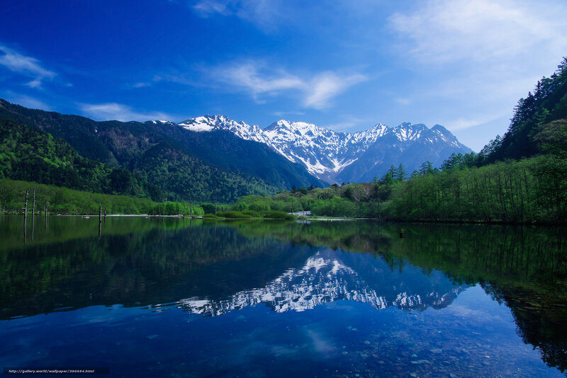 Mountain lake reflection