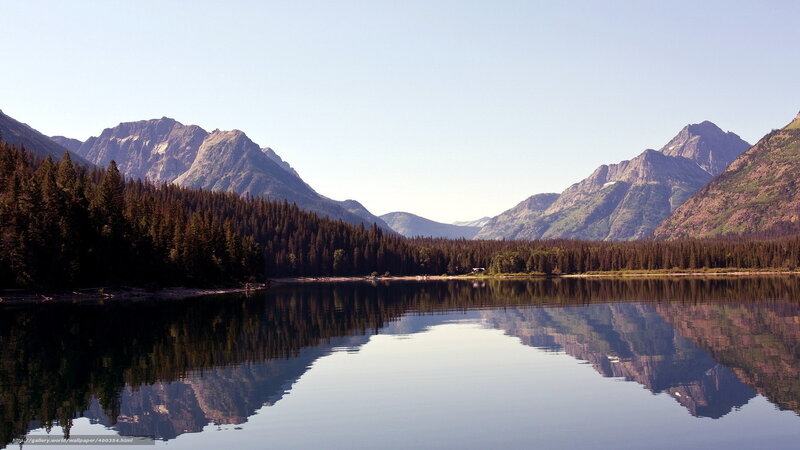 Mountain lake reflection