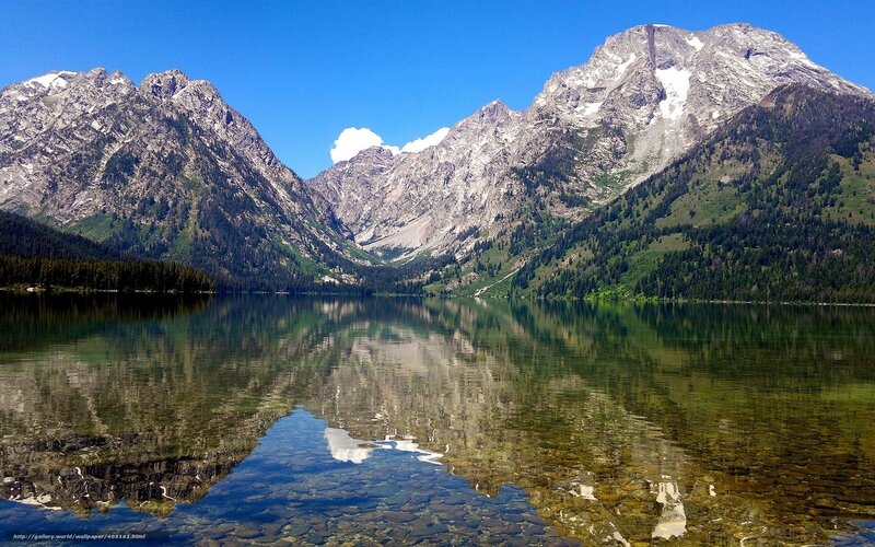 Mountain lake reflection