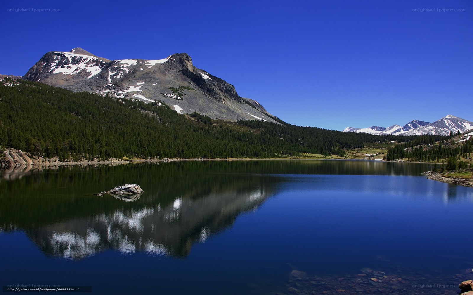 Mountain lake reflection