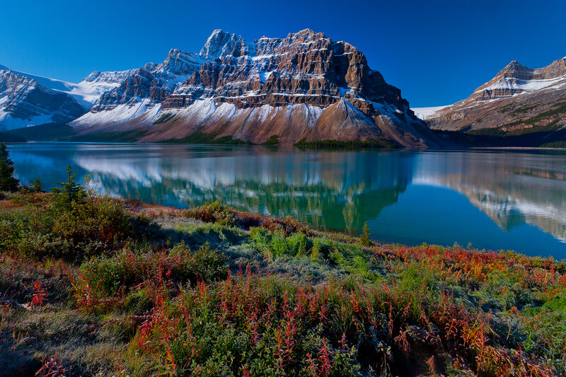Mountain lake reflection
