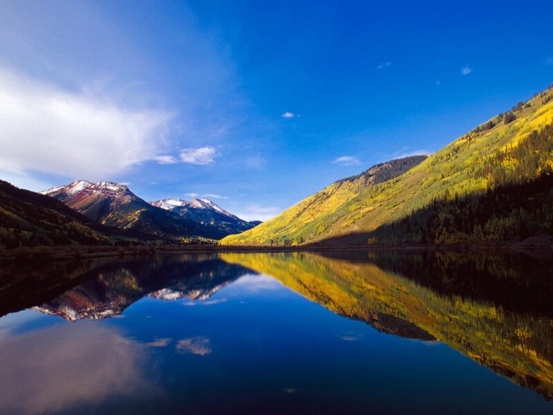 Mountain Lake Reflection — Autumn, Mountains