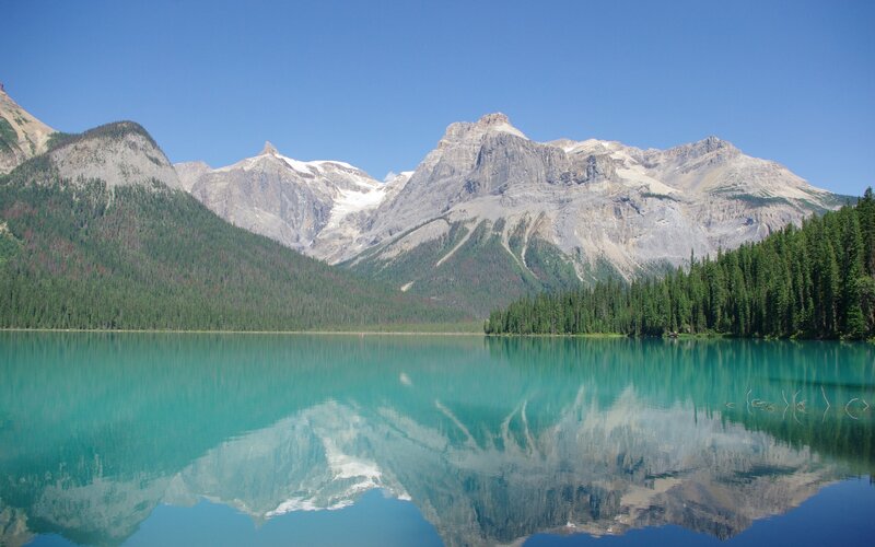 Mountain Lake Reflection — Forest, Gray