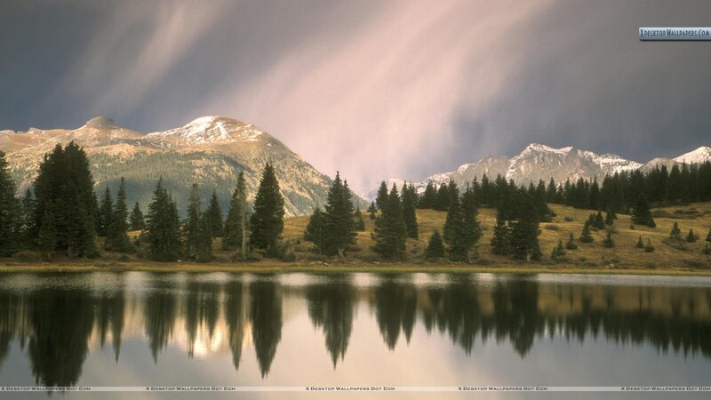 Mountain Lake Reflection — Green, Dramatic, Afternoon