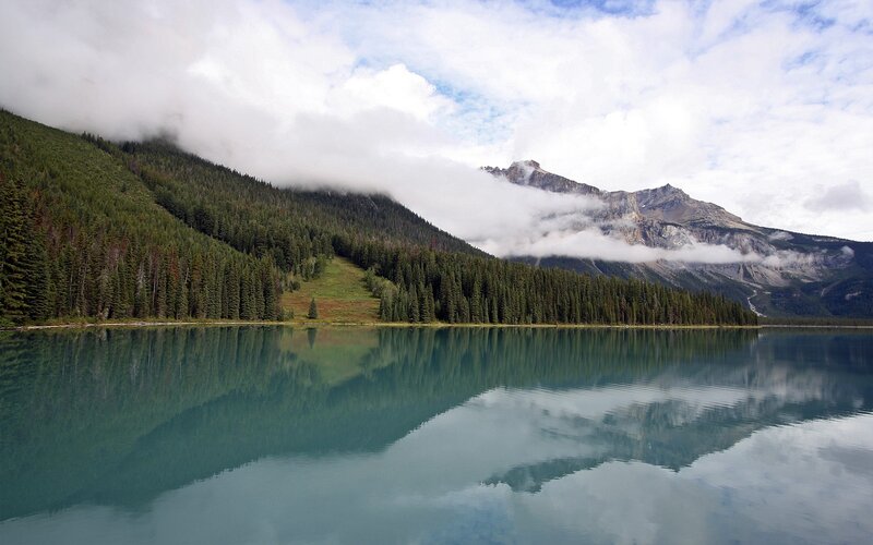 Mountain Lake Reflection — Green, Forest