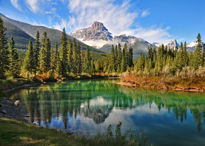Mountain Lake Reflection — River