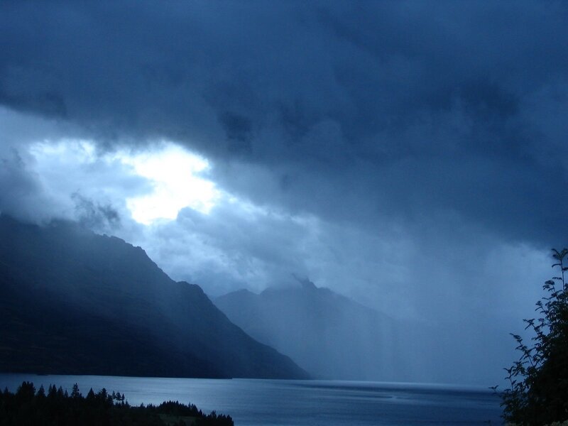 Mountain Lake under Storm
