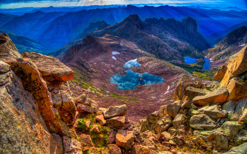 Mountain Lake Valley — Blue, Dramatic, Afternoon, Photograph