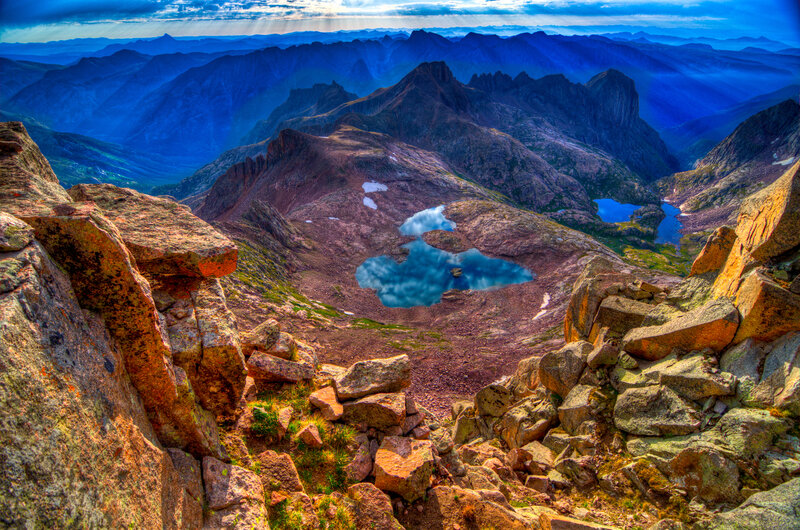 Mountain Lake Valley — Blue, Dramatic