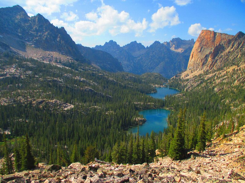 Mountain Lake Valley — Blue, Serene, Afternoon, Photograph, Forests, Mountains