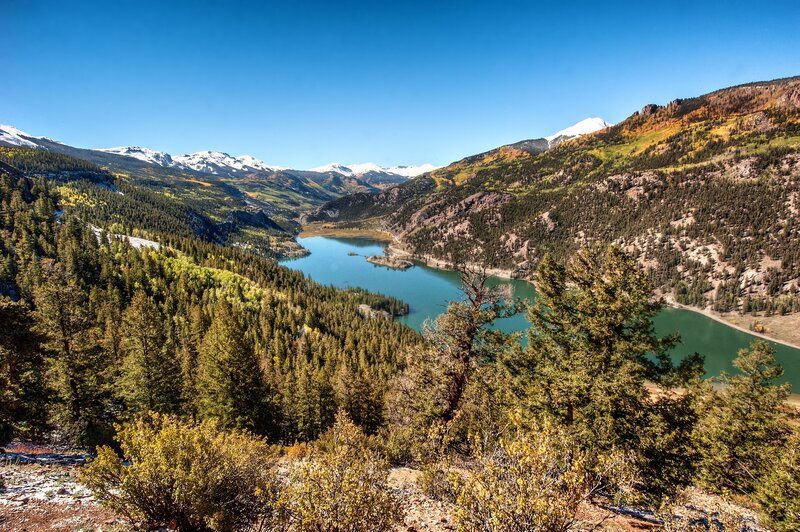 Mountain Lake Valley — Blue, Serene, Autumn