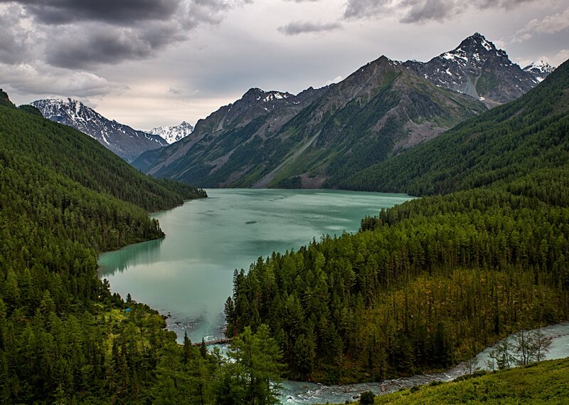 Mountain Lake Valley — Green, Dramatic, Afternoon, Photograph, Forests