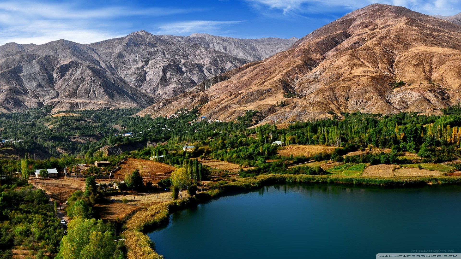 mountain lake valley landscape