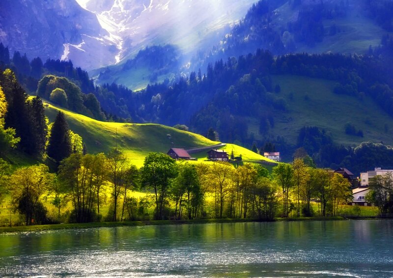 Mountain Lake Village — Green, Serene
