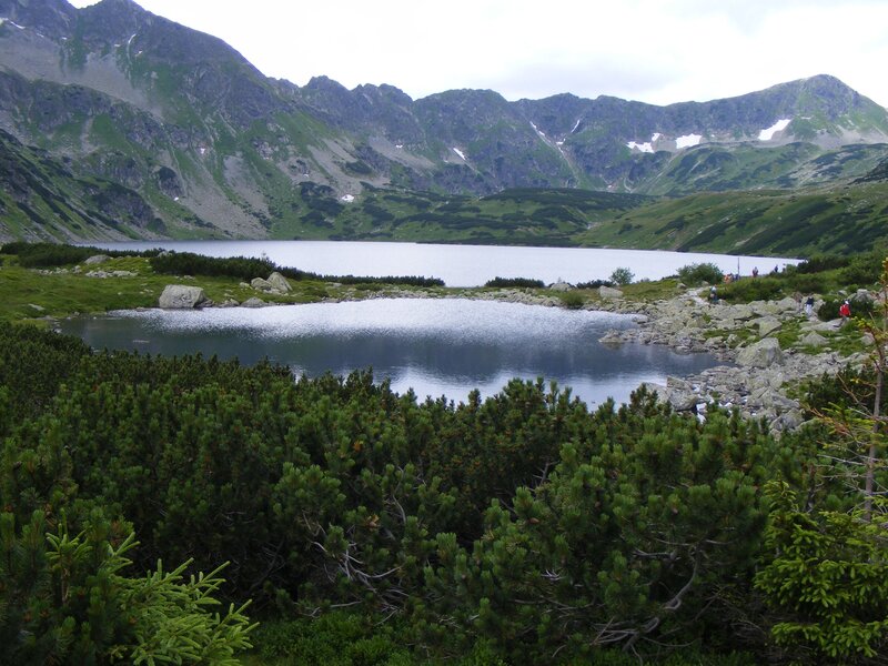 Mountain lake with alpine scenery