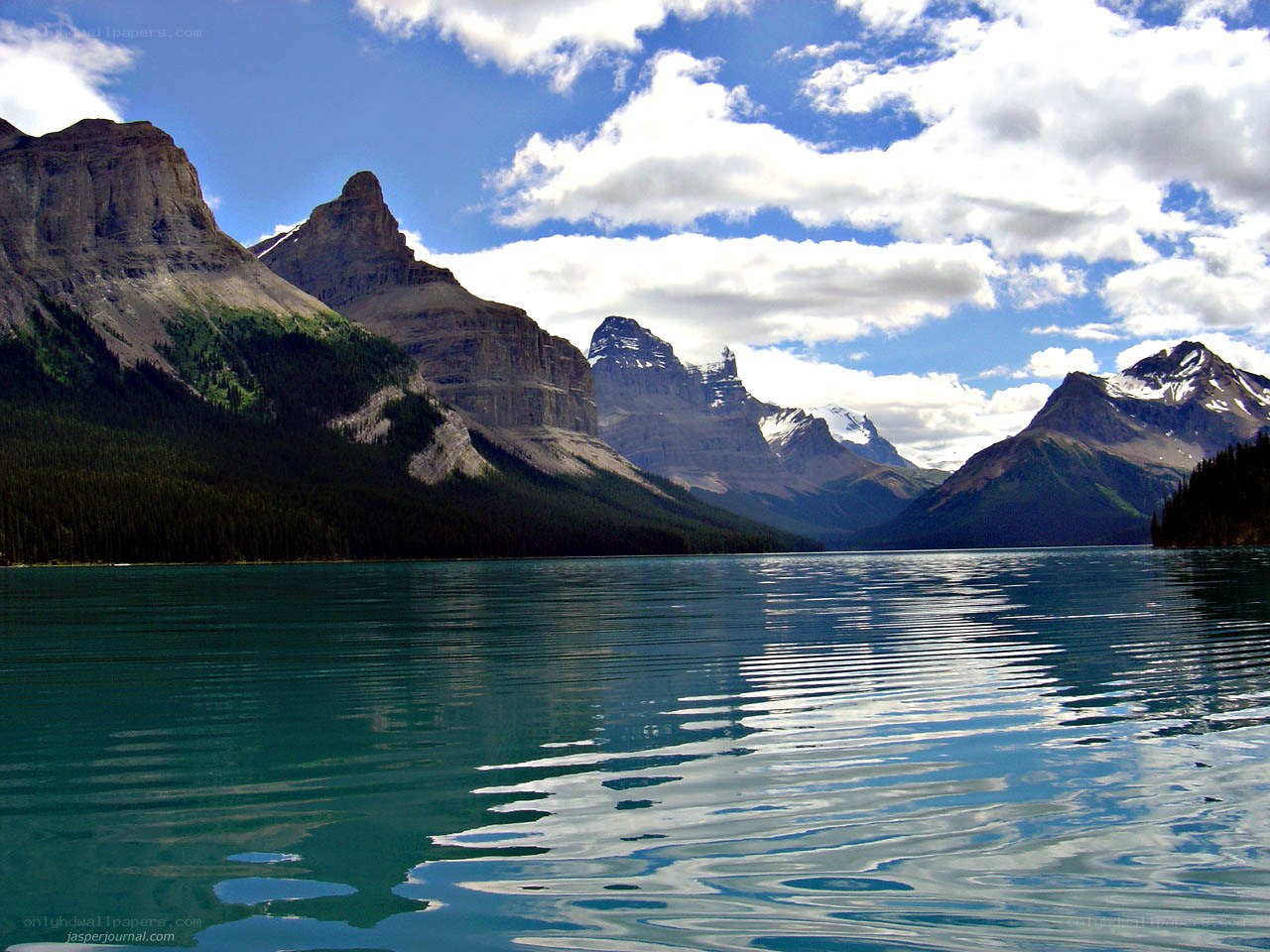Mountain lake with clear reflection
