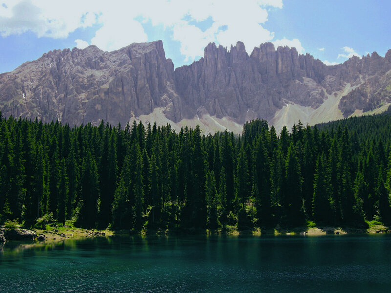 Mountain Lake with Forest — Serene