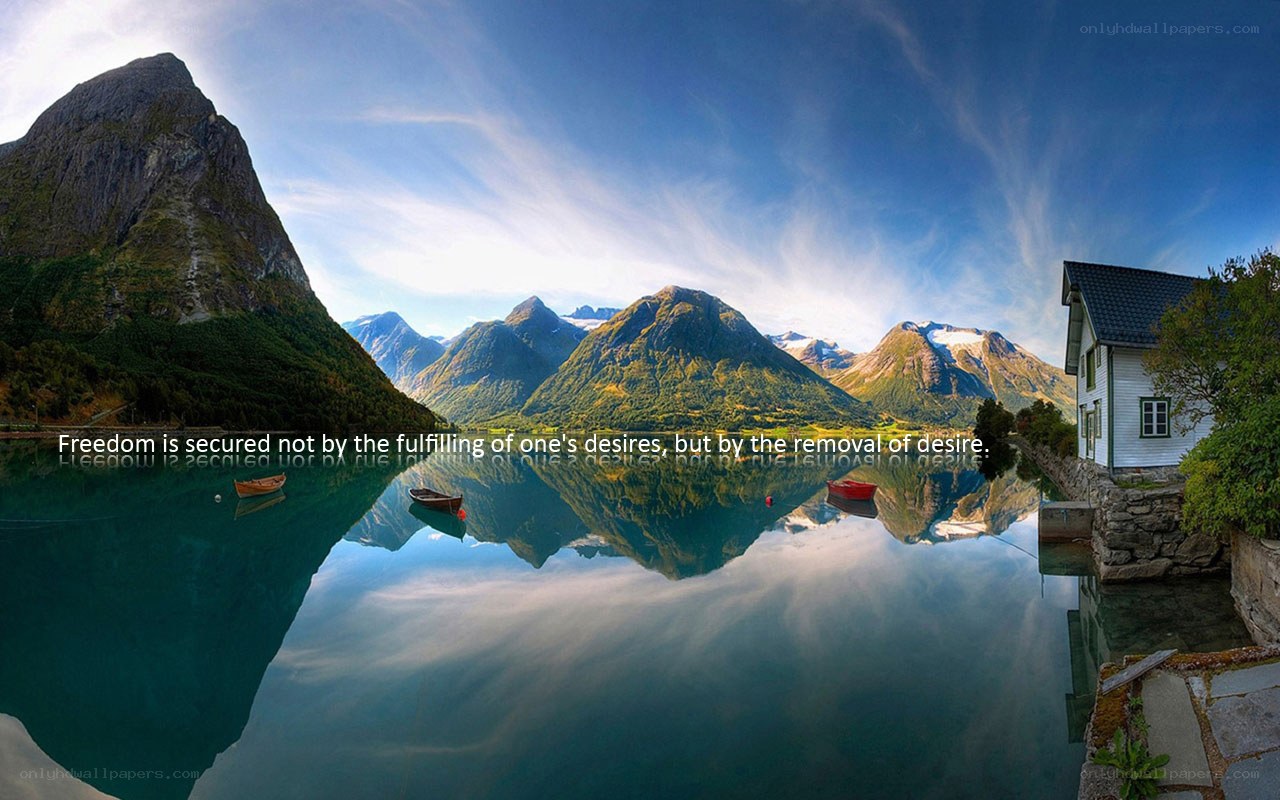 Mountain lake with reflection
