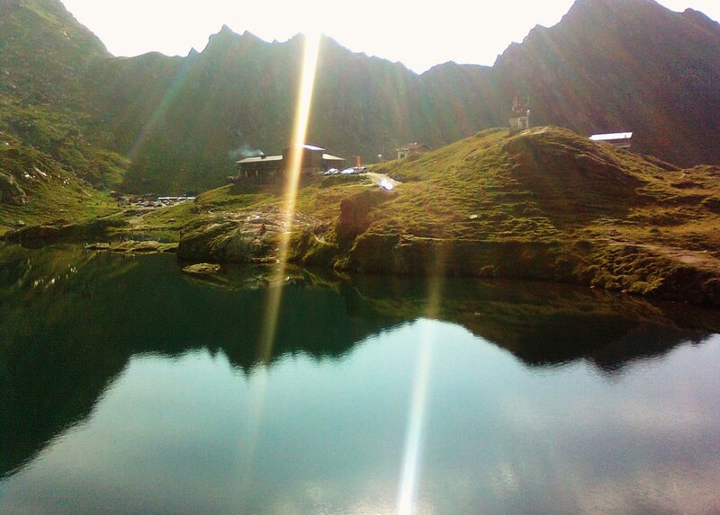 Mountain lake with reflection