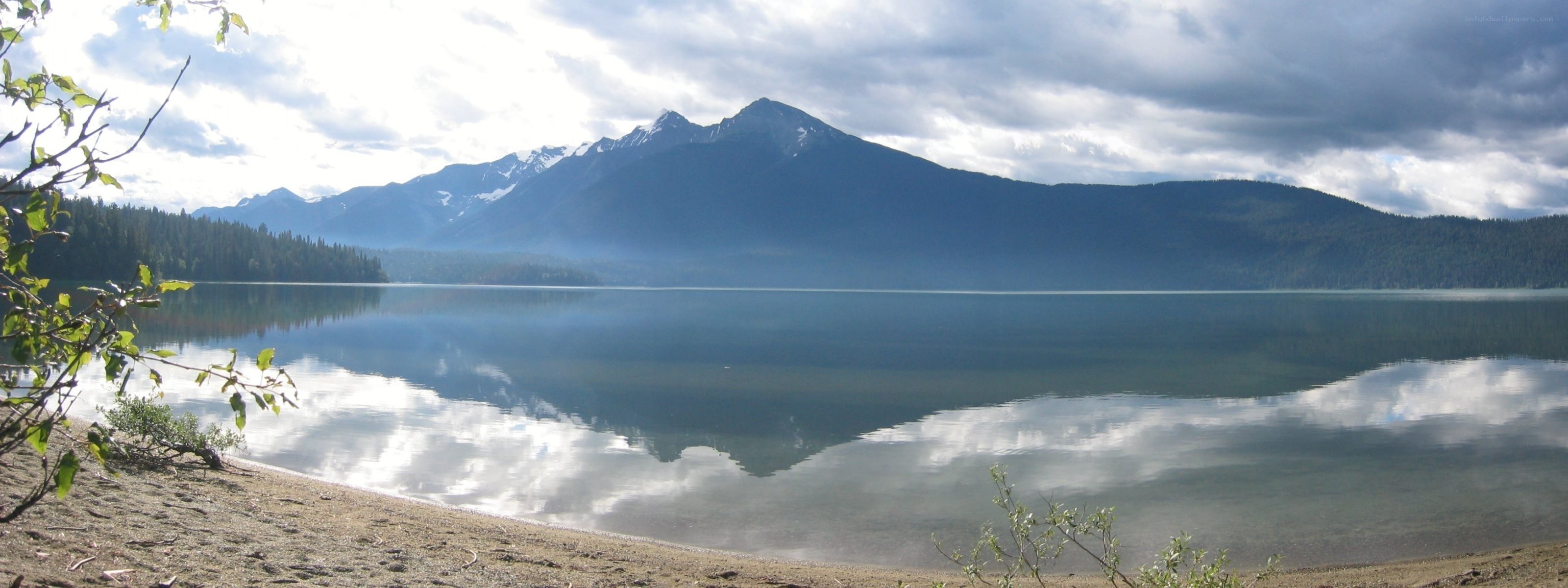 Mountain lake with reflection