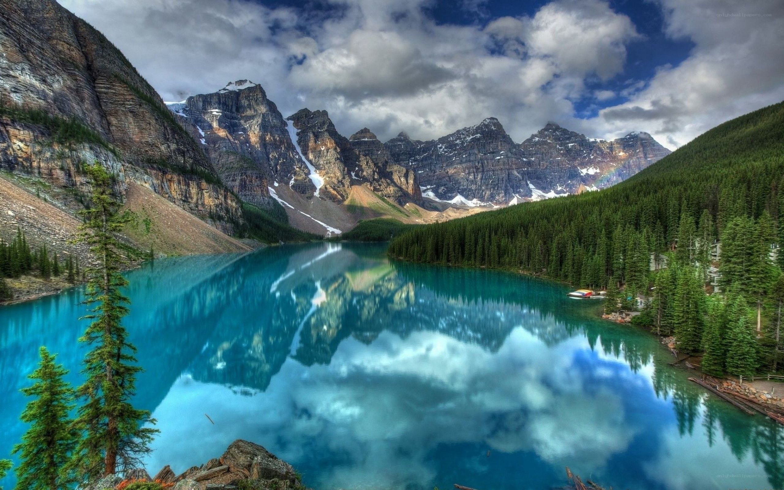 Mountain lake with reflection