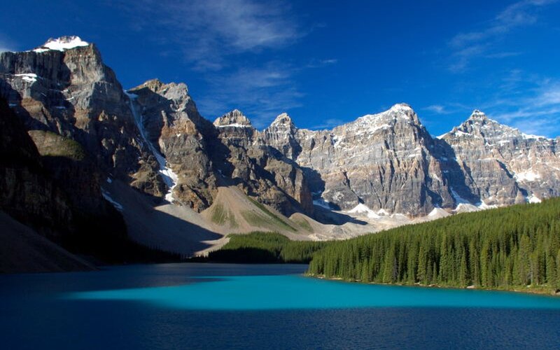 Mountain lake with turquoise water