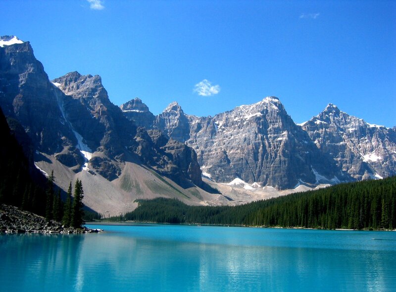 Mountain lake with turquoise water