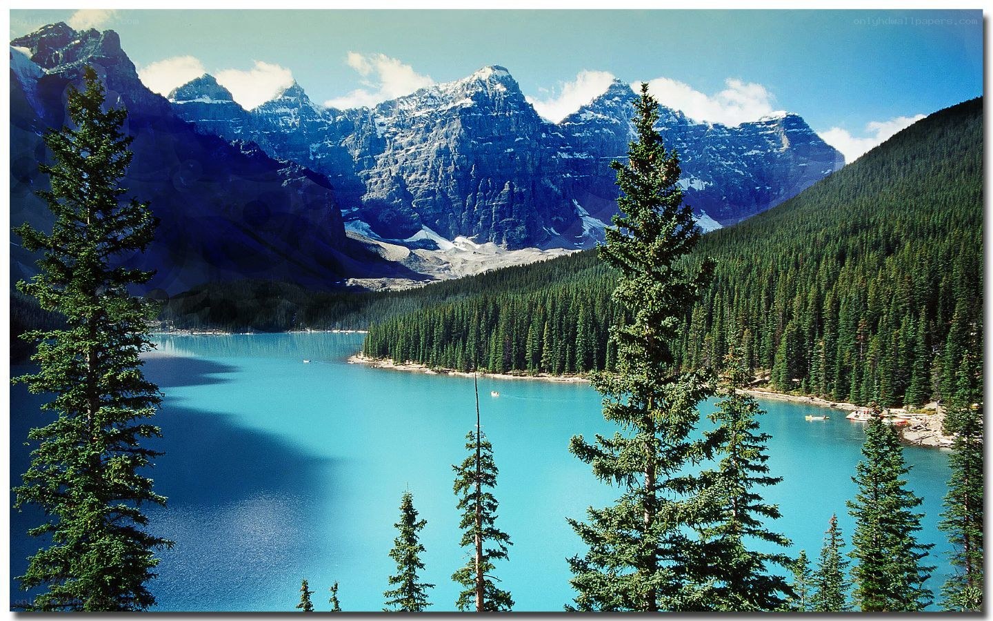 Mountain lake with turquoise water