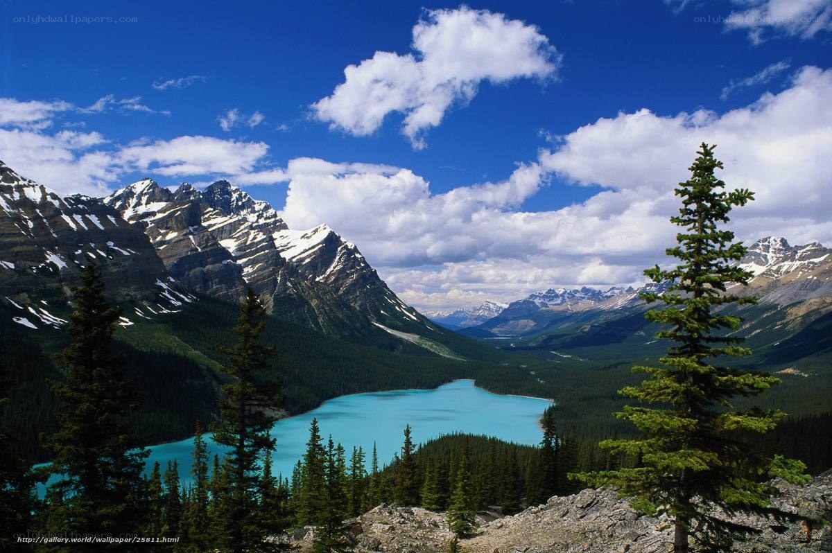Mountain lake with turquoise water