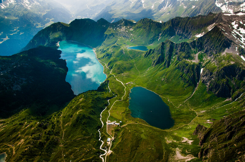 Mountain Lakes Landscape — Green
