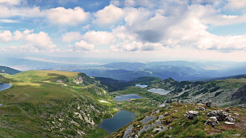 Mountain lakes landscape