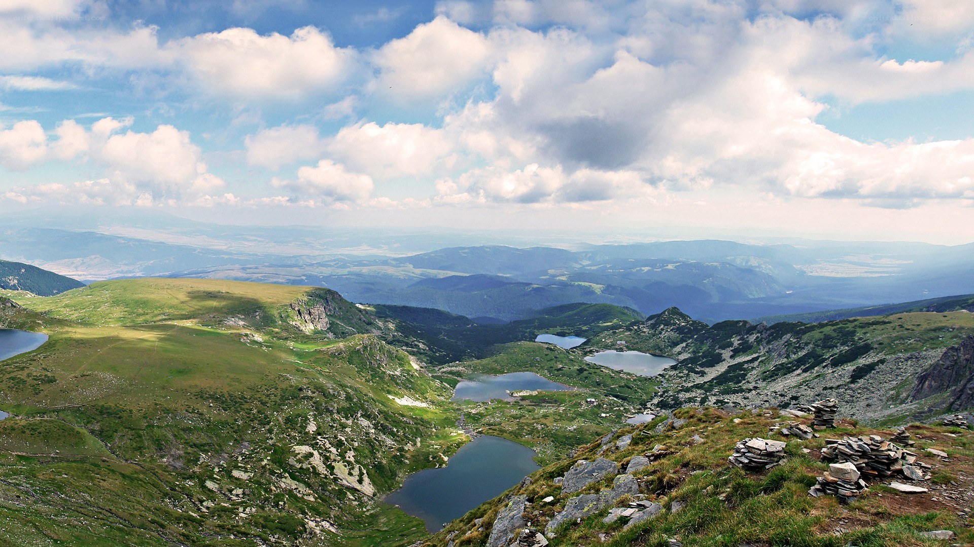 Mountain lakes landscape