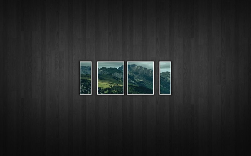 mountain landscape art display