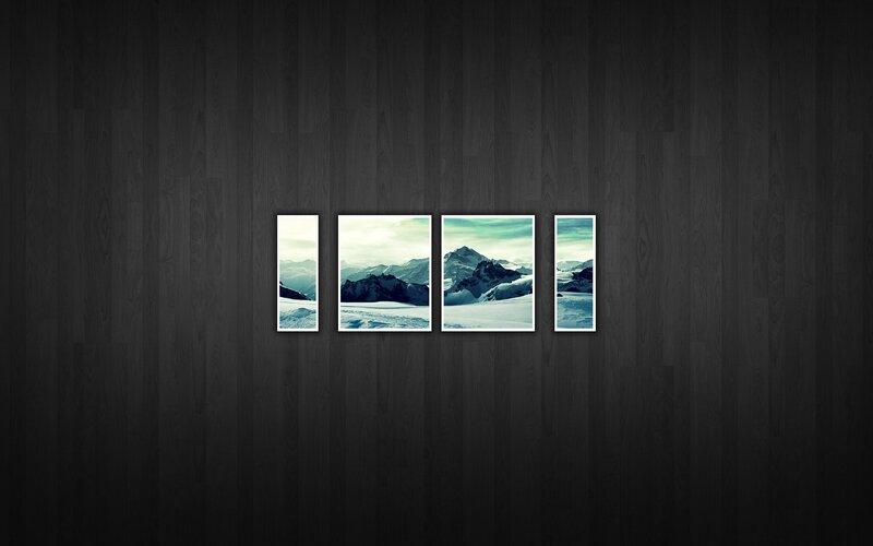 mountain landscape art set