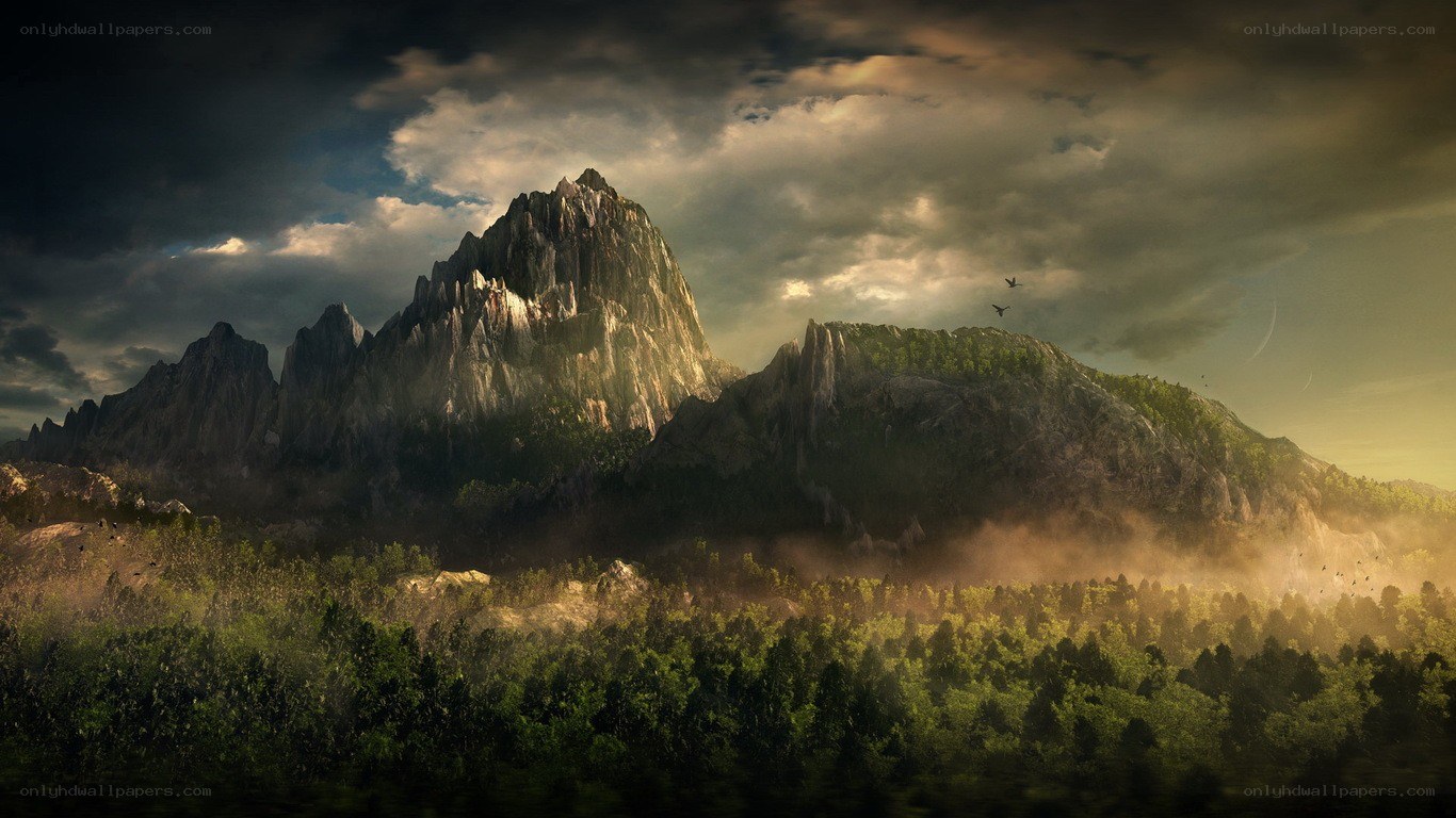 mountain landscape at dawn