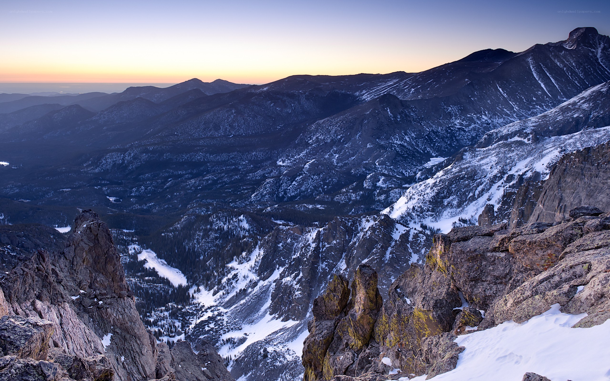 Mountain landscape at dawn