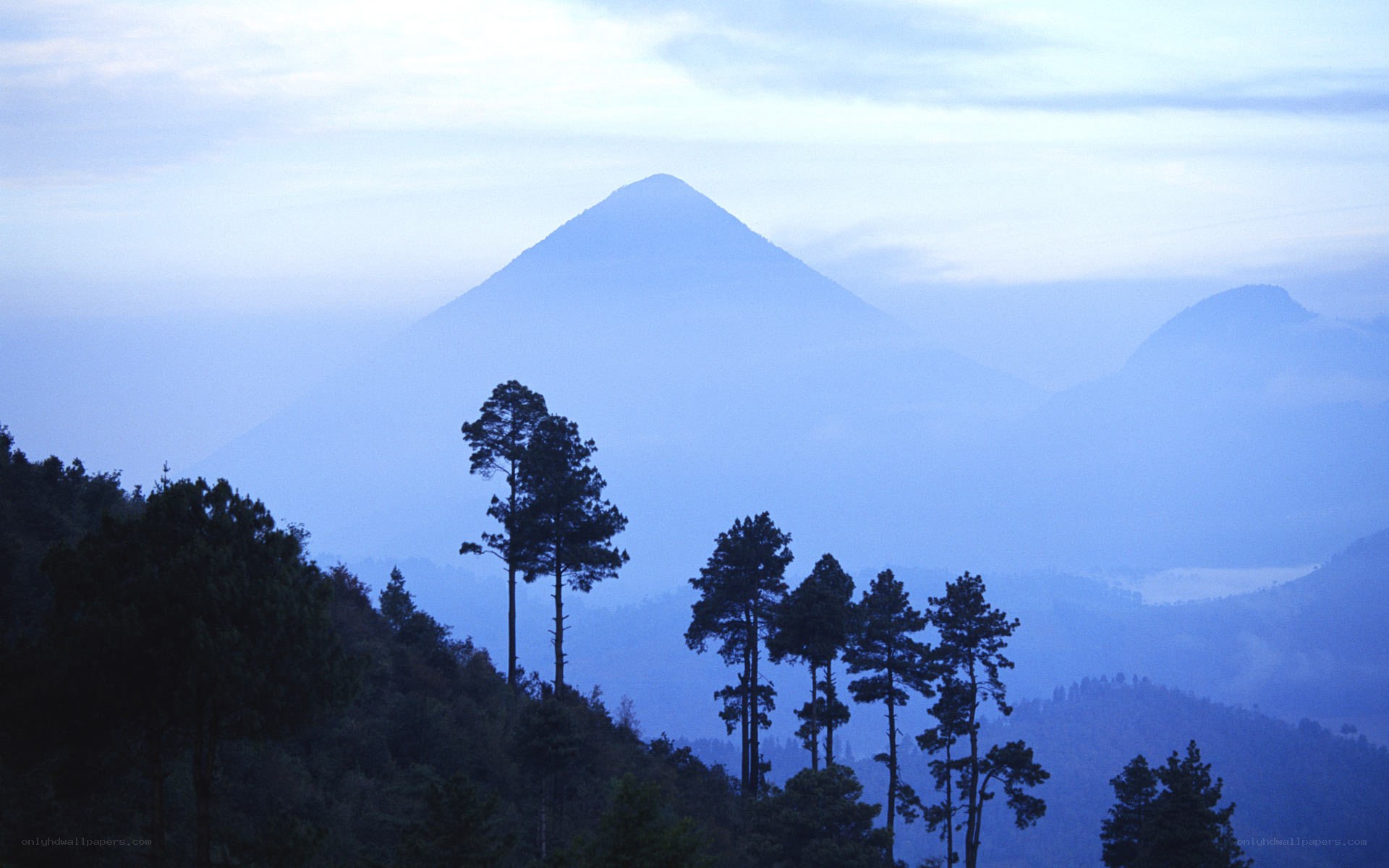 Mountain landscape at dawn