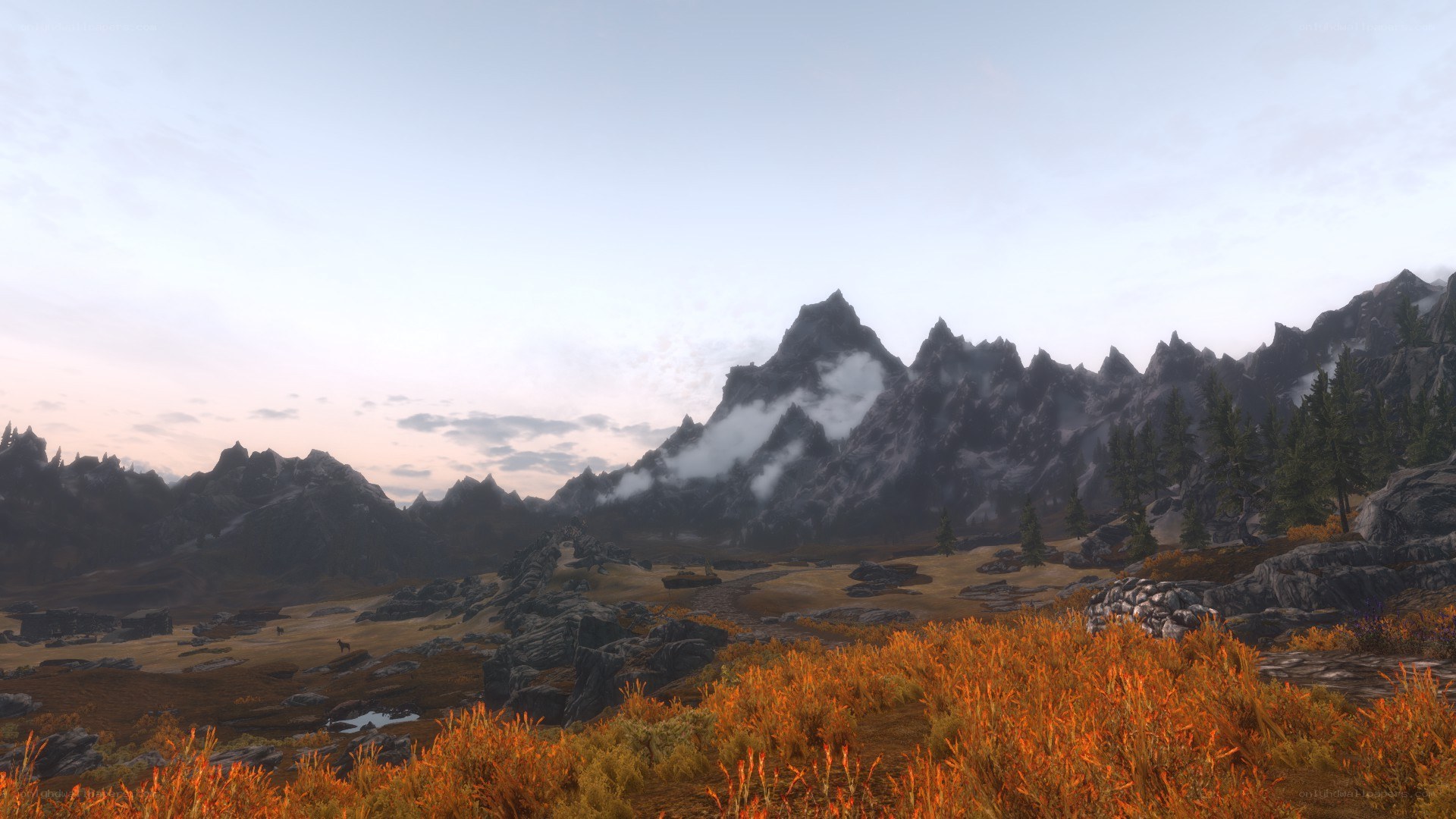 mountain landscape at dawn
