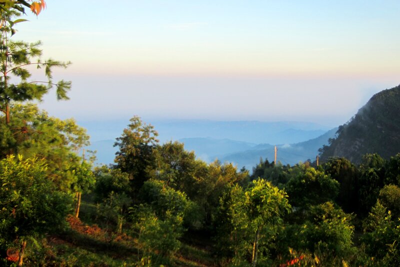 Mountain Landscape at Dawn — Green