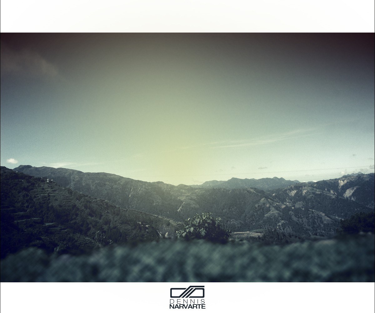 Mountain landscape at dusk