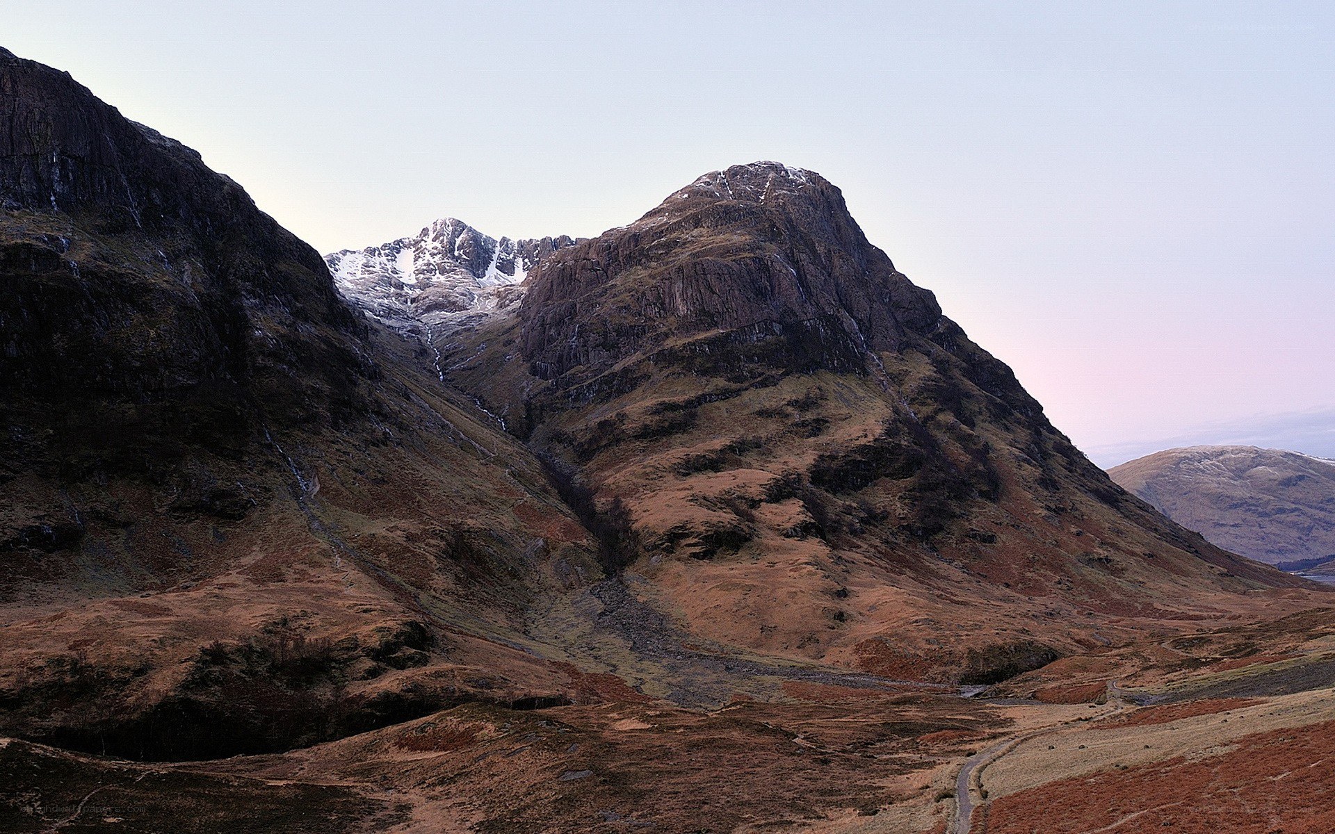 mountain landscape at dusk